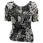 Gourmet Popcorn - Short Sleeve - Abstract Designs Black-Ivory
