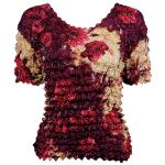 Gourmet Popcorn - Short Sleeve - Rose Floral - Berry