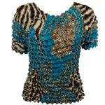 Gourmet Popcorn - Short Sleeve - Zebra Aqua-Brown