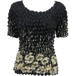 Gourmet Popcorn - Short Sleeve - Ivory Poppies on Black
