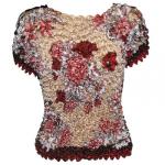 Camisas  manga corta de Popcorn gastr&Atilde;&sup3;nomo - Motif Gold-Maroon Floral