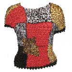 Gourmet Popcorn - Short Sleeve - Motif Red, Black & Animal