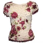 Camisas  manga corta de Popcorn gastr&Atilde;&sup3;nomo - Motif White with Roses