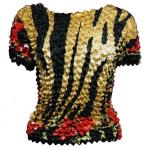 Gourmet Popcorn - Short Sleeve - Motif Tiger-Red Floral