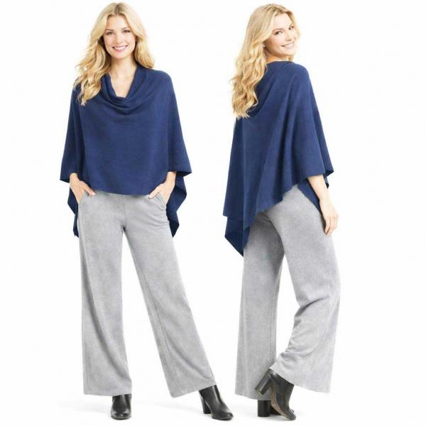 8672 - Cashmere Feel Ponchos - Blue One Size Fits Most 8672 - Cashmere Feel Ponchos Blue - One Size Fits Most