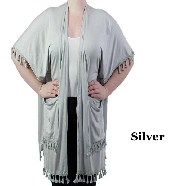 Wholesale 511 - Tasseled Vests Silver - 