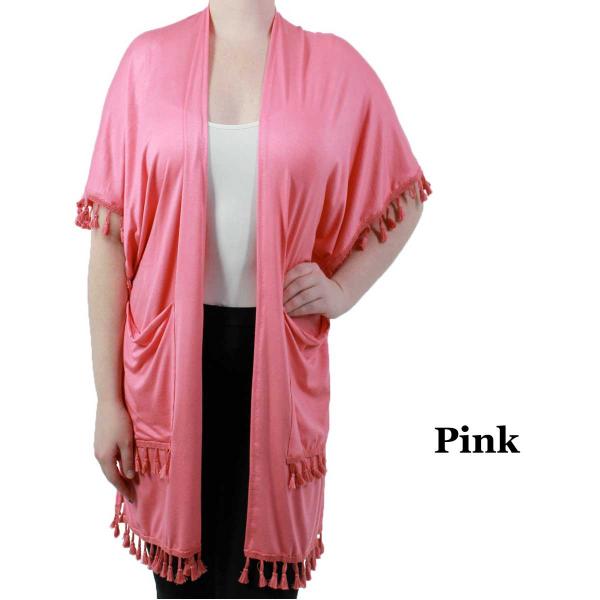 Wholesale 511 - Tasseled Vests Pink - 