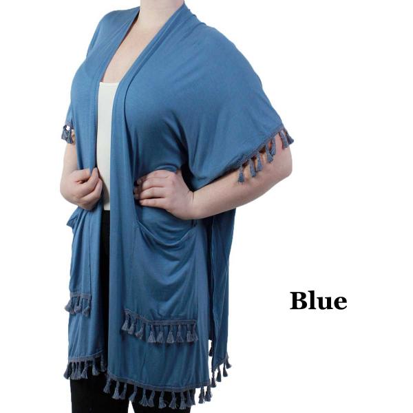 Wholesale 9771 - Tassel Kimonos Blue - 
