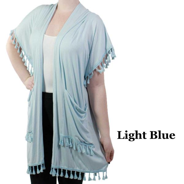 Wholesale 9771 - Tassel Kimonos Light Blue - 