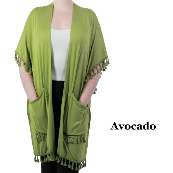 Wholesale 9771 - Tassel Kimonos Avocado - 