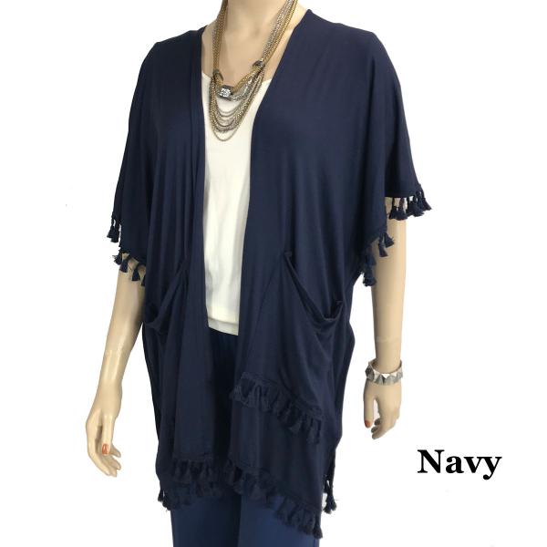 Wholesale 9771 - Tassel Kimonos Navy  - 