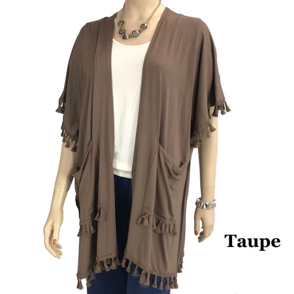 Wholesale 9771 - Tassel Kimonos Taupe - 
