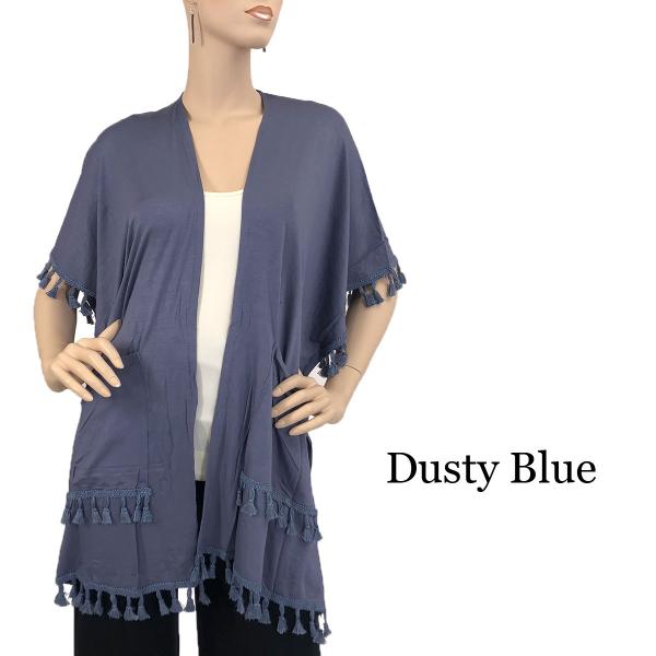 Wholesale 9771 - Tassel Kimonos Dusty Blue - 