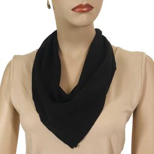 1009 Magnetic Clasp Scarves (Georgette Triangle) Solid Dark Brown - 