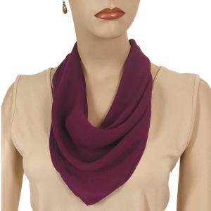 1009 Magnetic Clasp Scarves (Georgette Triangle) Solid Raspberry - 