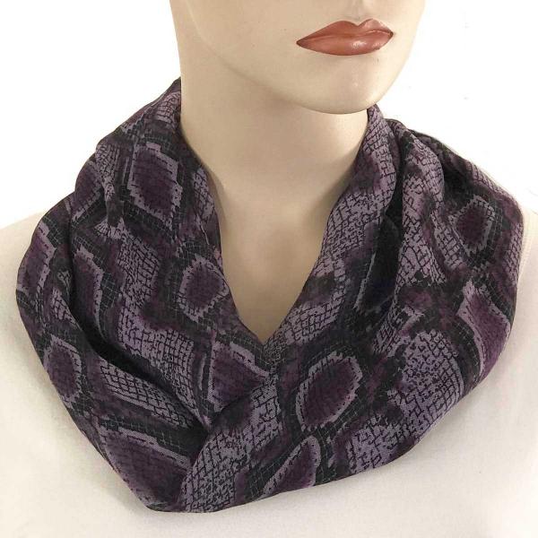 Wholesale 0945 Magnetic Clasp Scarves (Cotton Touch) #40 Reptile Print Purple MB - 
