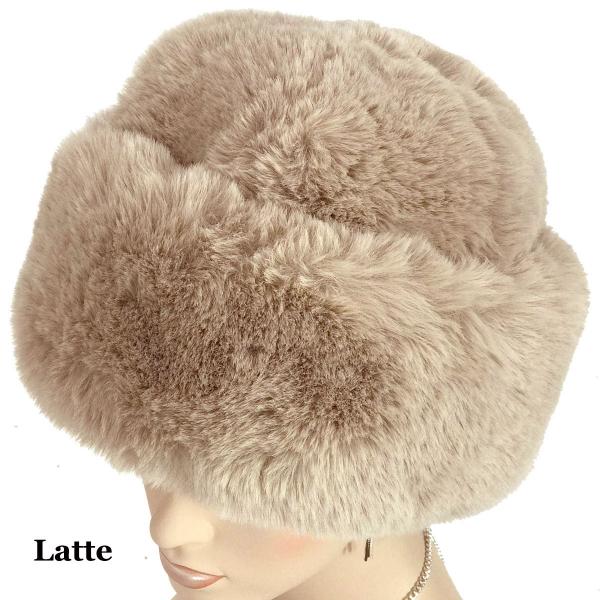 wholesale 3201 - Faux Rabbit Cossack Hats Latte<br>
Faux Rabbit Cossack Hat
 - One Size Fits Most