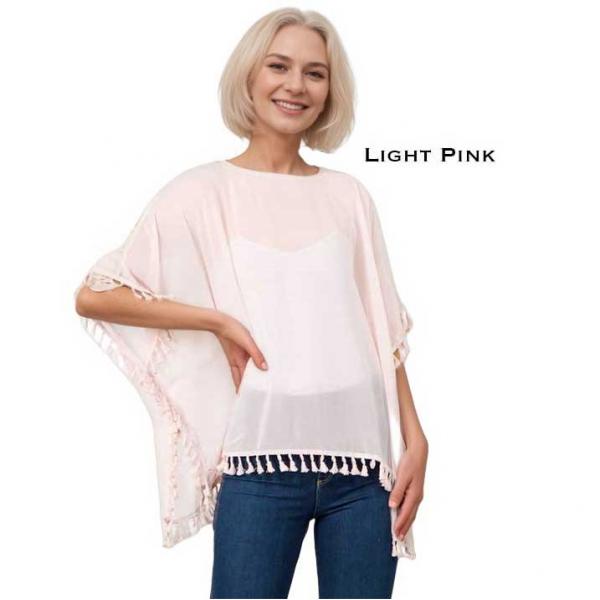 1C73 - Open Shoulder Chiffon Poncho - Light Pink 1C73 - Open Shoulder Chiffon Poncho Light Pink -