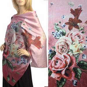 3226 - Satin Charmeuse Button Shawls #15 Satin Charmeuse Shawl with Black Wooden Buttons - 