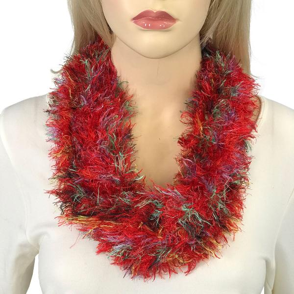 Wholesale 3262 Magnetic Clasp Scarves (Eyelash Yarn) #06 Fiesta Red - 