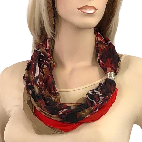 Wholesale 3263 - Bohemian Three Layer Magnetic Clasp Scarves #02 Abstract - Multi Color 2 - 