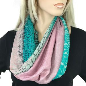 3265 Magnetic Scarves by Caterina #02 Multi Python 994 Teal - Dusty Pink - 