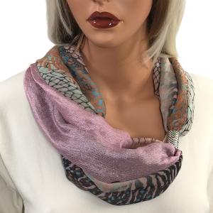 3265 Magnetic Scarves by Caterina #13 Multi Python 994 Magnetic Clasp Scarf Pink - Dusty Pink - 