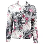 White-Black-Pink Floral