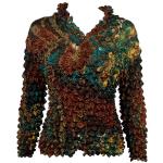 Abstract Lilies Copper-Teal