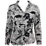 Floral - Black on White