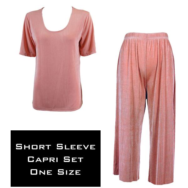 Wholesale 3429 - Slinky Short Sleeve Sets  LIGHT PINK - One Size Fits Most