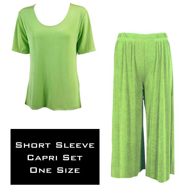 Wholesale 3429 - Slinky Short Sleeve Sets  LIME - One Size Fits Most