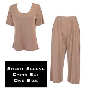 Wholesale 3429 - Slinky Short Sleeve Sets  NUTMEG - One Size Fits Most