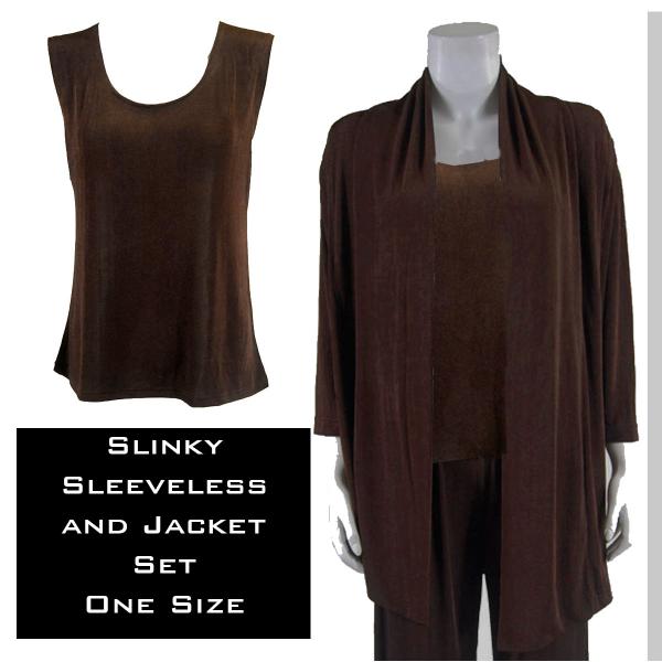 Wholesale 3432 - Slinky Jacket Set  DARK BROWN - One Size Fits Most