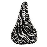 Popcorn Bags - Ribbon Black-White - Black
