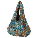Popcorn Bags - Paisley Teal - Brown