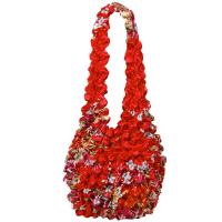 Carteras de Popcorn de lujo - Raspberry Floral on Red- Scarlet
