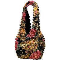 Carteras de Popcorn de lujo - Black-Pink-Rose Floral - Black
