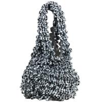 Carteras de Popcorn de lujo - Houndstooth Black-White - White