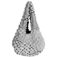 Carteras de Popcorn de lujo - Multi Dots Black-White - Black