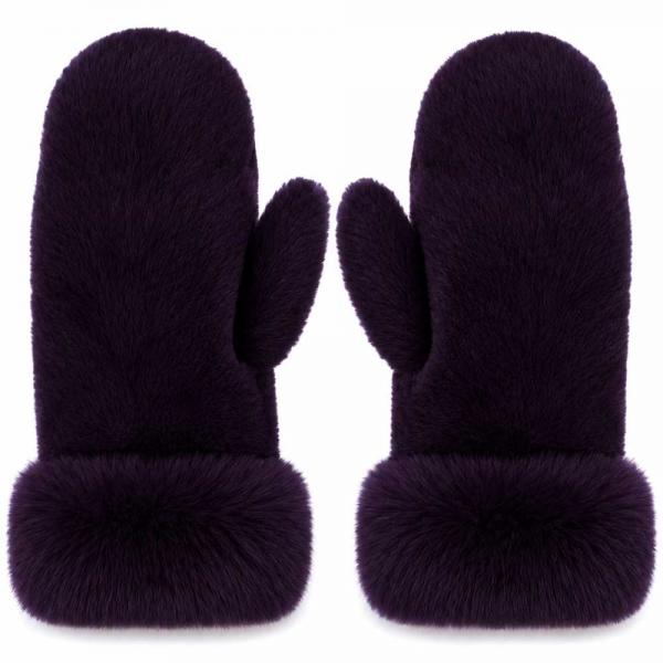 3571 - Winter Mittens - Dark Plum<br>
Plush Mittens with Faux Rabbit Cuffs 3571 - Winter Mittens Dark Plum<br>
Plush Mittens with Faux Rabbit Cuffs -