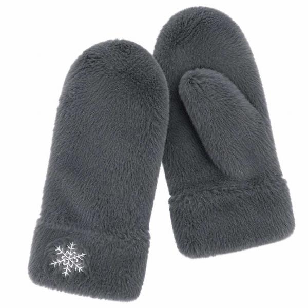 3571 - Winter Mittens - Snowflake Charcoal<br>
Plush Mittens 3571 - Winter Mittens Snowflake Charcoal<br>
Plush Mittens -