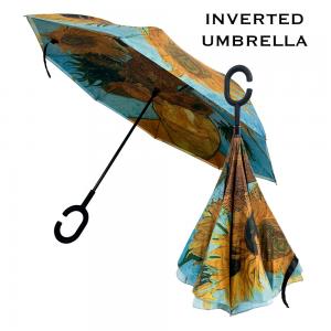 3672 - Art Design Umbrellas #04 - Sunflowers<br>
Inverted Umbrella - Long