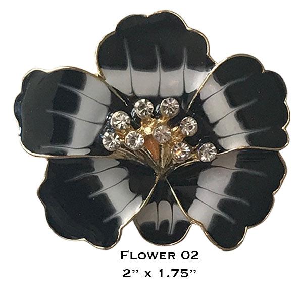 wholesale 3700 - Magnetic Flower Brooches Flower - 02 - 2