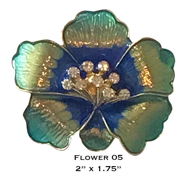 wholesale 3700 - Magnetic Flower Brooches Flower - 05 - 2