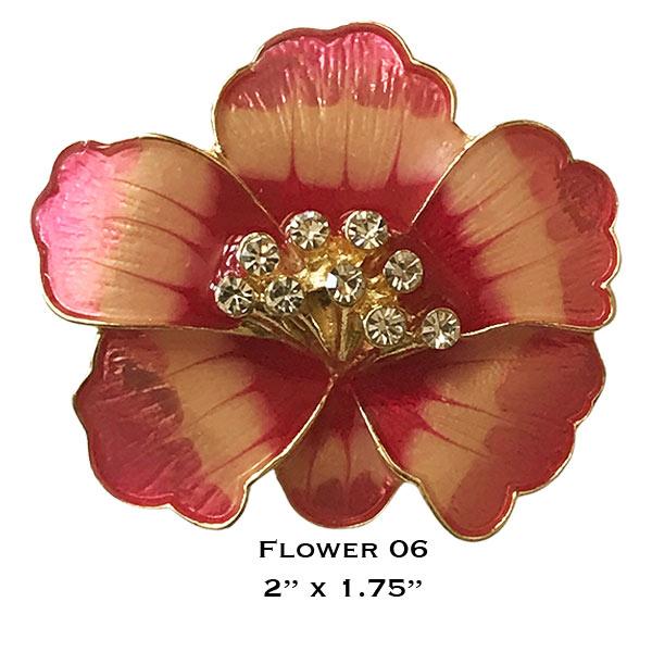 wholesale 3700 - Magnetic Flower Brooches Flower - 06 - 2