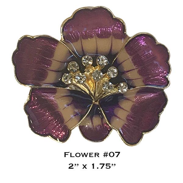 wholesale 3700 - Magnetic Flower Brooches Flower - 07 - 2