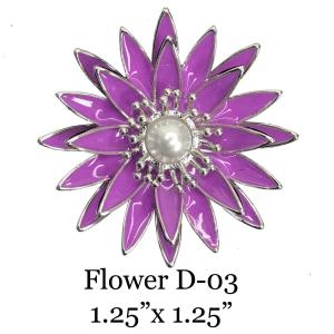 3700 - Magnetic Flower Brooches Flower - D03 - 1.25