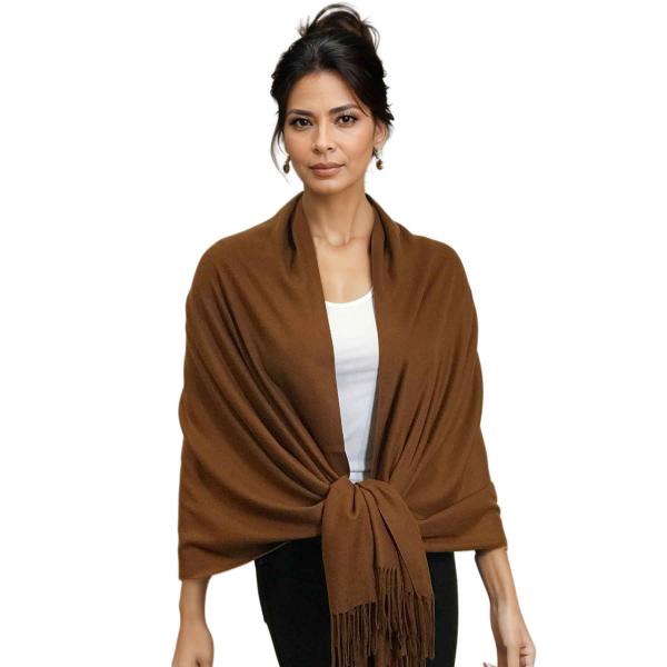 Wholesale 3713 - Cashmere Blend Shawls - Solid and Two Tone 3713 - Nutmeg<br>
Cashmere Blend Shawl - 