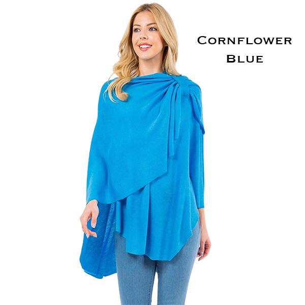 Wholesale 4213 - Cashmere Feel Loop Pull Thru Wrap Cornflower Blue - 